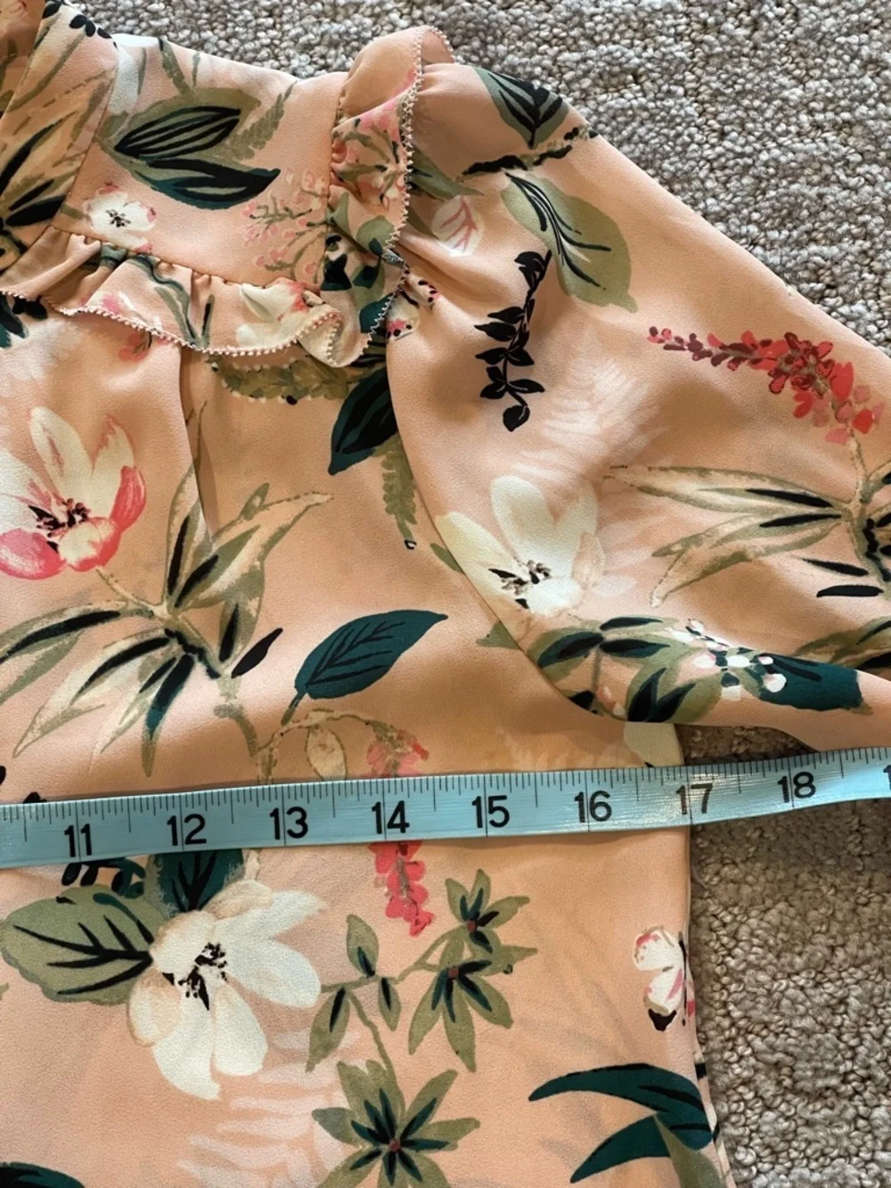 Kate Spade Botanical Floral Ruffle Collar Button-Front Blouse - Pink, Size XXS